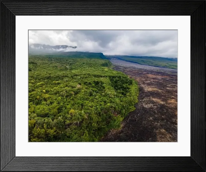 Framed Print : Saint-Philippe, Reunion Island - Le grand brule (old lava flow)