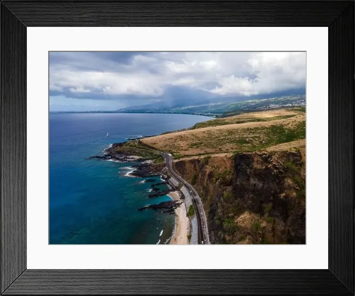Framed Print : Saint-Paul, Reunion Island - La Houssaye cape coast road Framed Print : Saint-Paul, Reunion Island - La Houssaye cape coast road