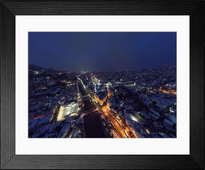 Framed Print : Sarajevo city hall or national library in town center aerialhyper lapse or time lapse Framed Print : Sarajevo city hall or national library in town center aerialhyper lapse or time lapse