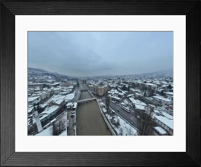 Framed Print : Sarajevo city hall or national library in town center aerialhyper lapse or time lapse Framed Print : Sarajevo city hall or national library in town center aerialhyper lapse or time lapse