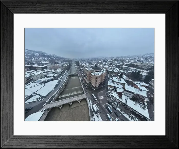 Framed Print : Sarajevo city hall or national library in town center aerialhyper lapse or time lapse Framed Print : Sarajevo city hall or national library in town center aerialhyper lapse or time lapse