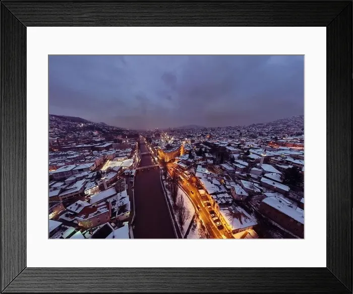 Framed Print : Sarajevo city hall or national library in town center aerialhyper lapse or time lapse Framed Print : Sarajevo city hall or national library in town center aerialhyper lapse or time lapse