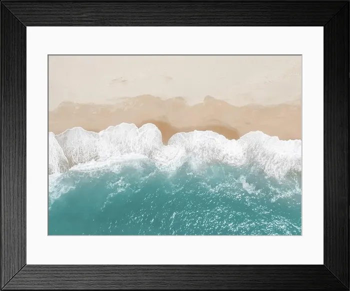 Framed Print : Aerial Topdown Sand Beach Photo Framed Print : Aerial Topdown Sand Beach Photo