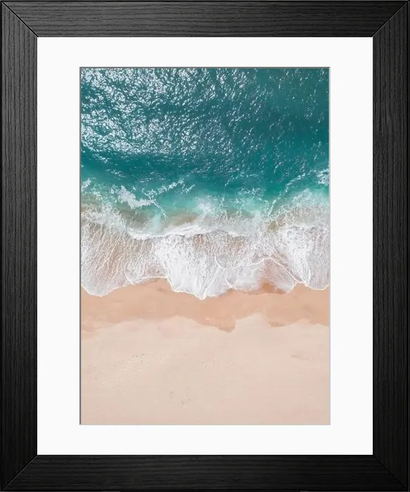 Framed Print : Aerial Topdown Sand Beach Photo Framed Print : Aerial Topdown Sand Beach Photo