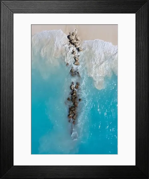 Framed Print : Aerial Topdown Sand Beach Photo Framed Print : Aerial Topdown Sand Beach Photo