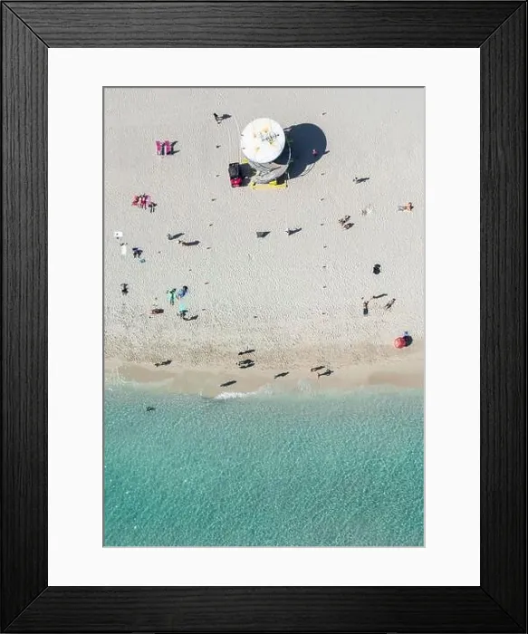 Framed Print : Aerial Topdown Sand Beach Photo Framed Print : Aerial Topdown Sand Beach Photo