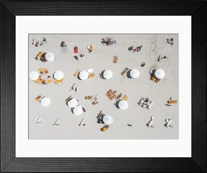 Framed Print : Aerial Sunshade Beach Photo Framed Print : Aerial Sunshade Beach Photo