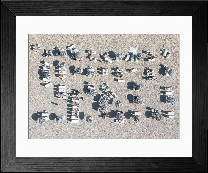 Framed Print : Aerial Sunshade Beach Photo Framed Print : Aerial Sunshade Beach Photo