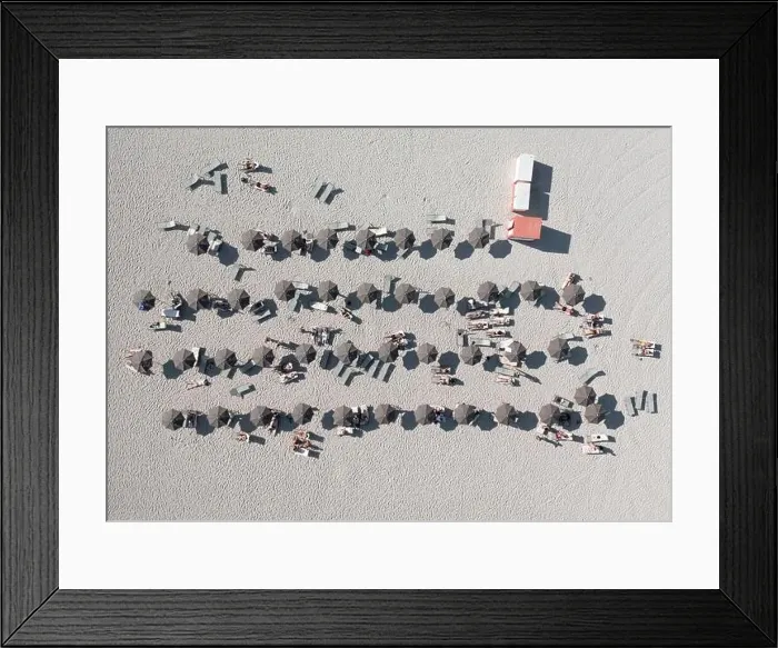Framed Print : Aerial Sunshade Beach Photo Framed Print : Aerial Sunshade Beach Photo