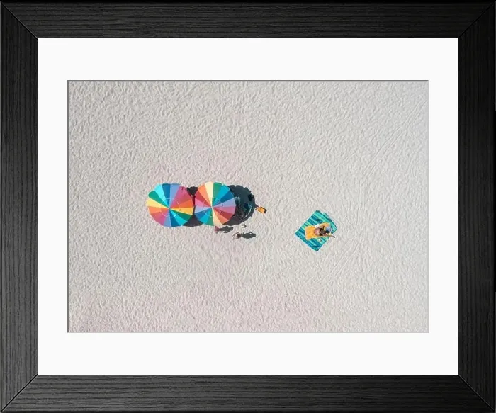 Framed Print : Aerial Sunshade Beach Photo Framed Print : Aerial Sunshade Beach Photo
