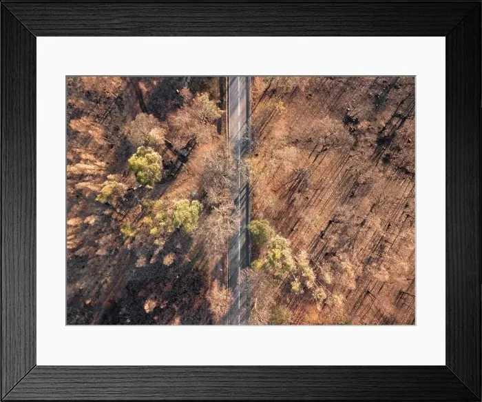 Framed Print : Aerial Drone Photo of Road Framed Print : Aerial Drone Photo of Road
