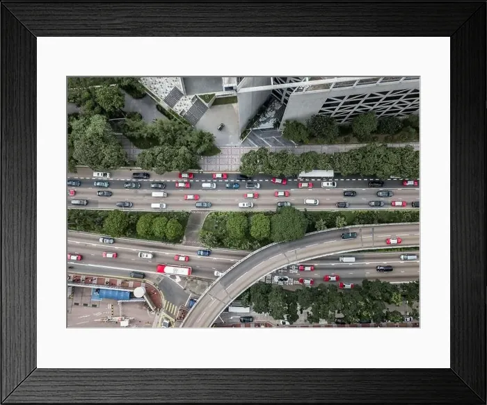 Framed Print : Aerial Drone Photo of Road Framed Print : Aerial Drone Photo of Road