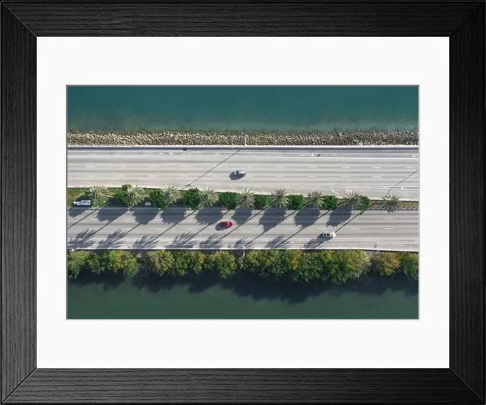 Framed Print : Aerial Drone Photo of Road Framed Print : Aerial Drone Photo of Road