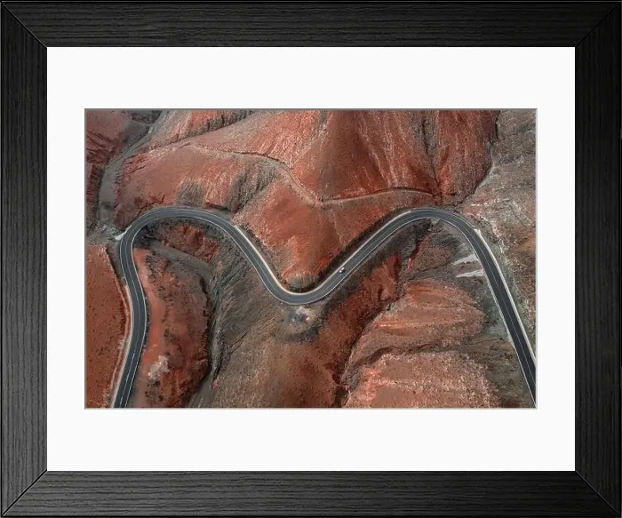 Framed Print : Aerial Drone Photo of Road Framed Print : Aerial Drone Photo of Road