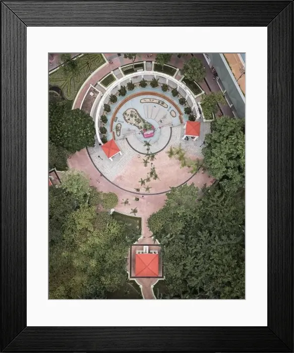 Framed Print : City Park Aerial topdown Photo Framed Print : City Park Aerial topdown Photo