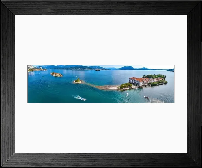 Framed Print : Aerial view of Isola Bella, in Isole Borromee archipelago in Lake Maggiore, Italy Framed Print : Aerial view of Isola Bella, in Isole Borromee archipelago in Lake Maggiore, Italy