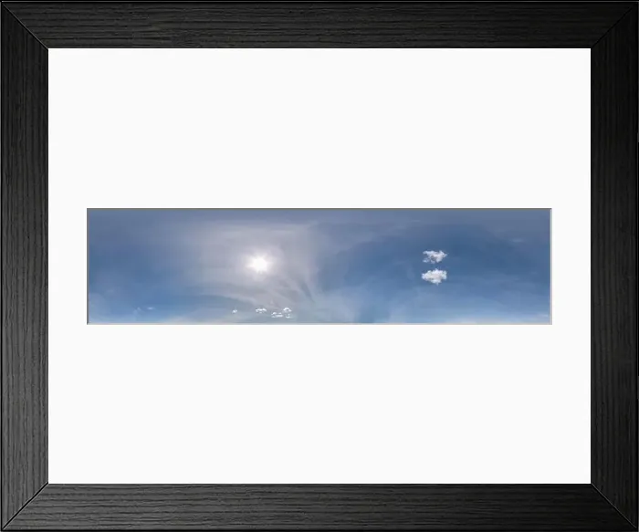 Framed Print : blue sky with clouds as seamless hdri 360 panorama with zenith in spherical equirectangular projection format use for Framed Print : blue sky with clouds as seamless hdri 360 panorama with zenith in spherical equirectangular projection format use for