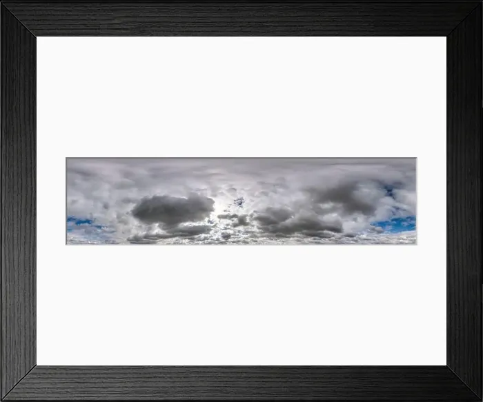 Framed Print : overcast sky with clouds as seamless hdri 360 panorama with zenith in spherical equirectangular projection format use Framed Print : overcast sky with clouds as seamless hdri 360 panorama with zenith in spherical equirectangular projection format use
