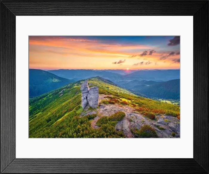 Framed Print : Landscape photography. View from flying drone of veird shapes stone on the Vuhatiy Kamin mountain range Framed Print : Landscape photography. View from flying drone of veird shapes stone on the Vuhatiy Kamin mountain range