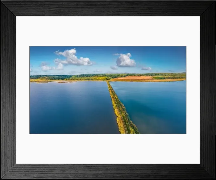 Framed Print : Aerial landscape photography. Splendid summer sunrise on Vertelka lake Framed Print : Aerial landscape photography. Splendid summer sunrise on Vertelka lake