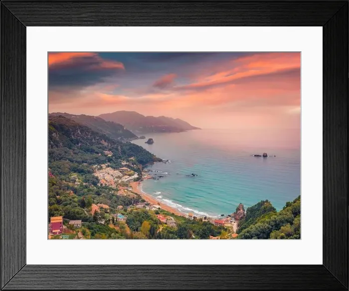 Framed Print : Captivating spring view of Pelekas beach Framed Print : Captivating spring view of Pelekas beach