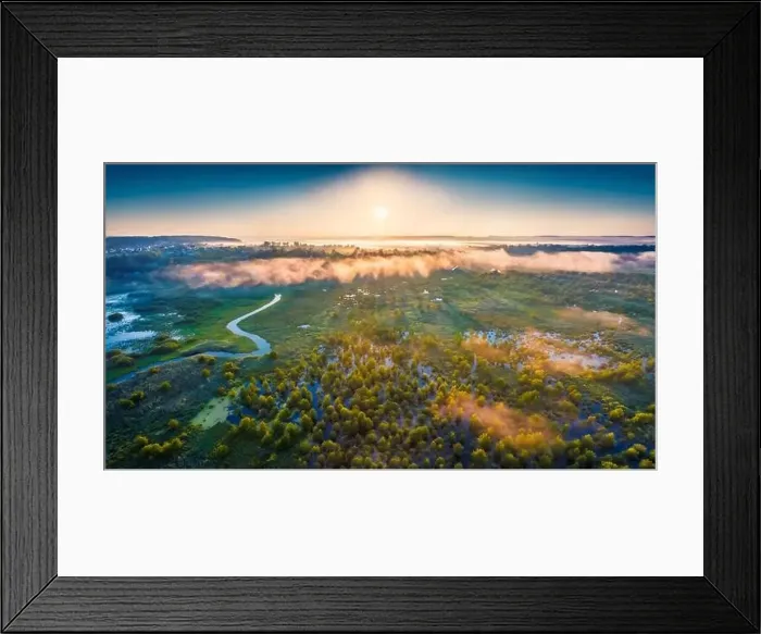 Framed Print : Aerial landscape photography. Splendid summer view from flying drone of Ukrainian countryside Framed Print : Aerial landscape photography. Splendid summer view from flying drone of Ukrainian countryside