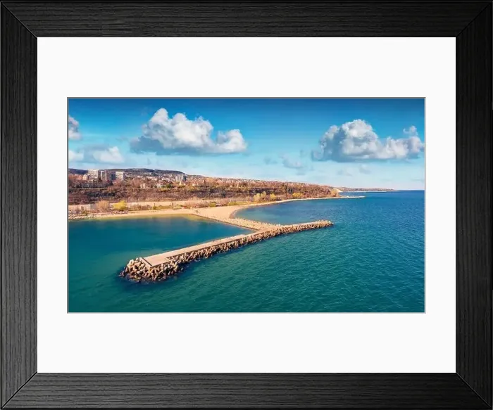 Framed Print : Aerial morning view of Varna port Framed Print : Aerial morning view of Varna port