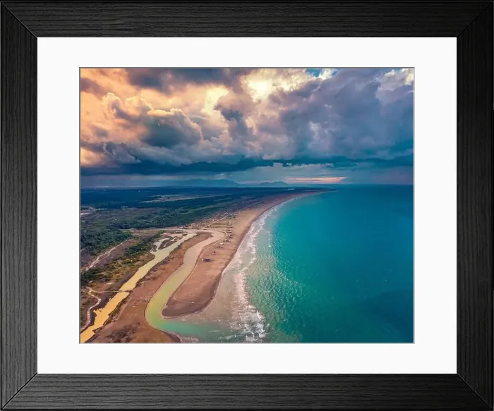 Framed Print : Dramatic spring seascape of Adriatic sea Framed Print : Dramatic spring seascape of Adriatic sea