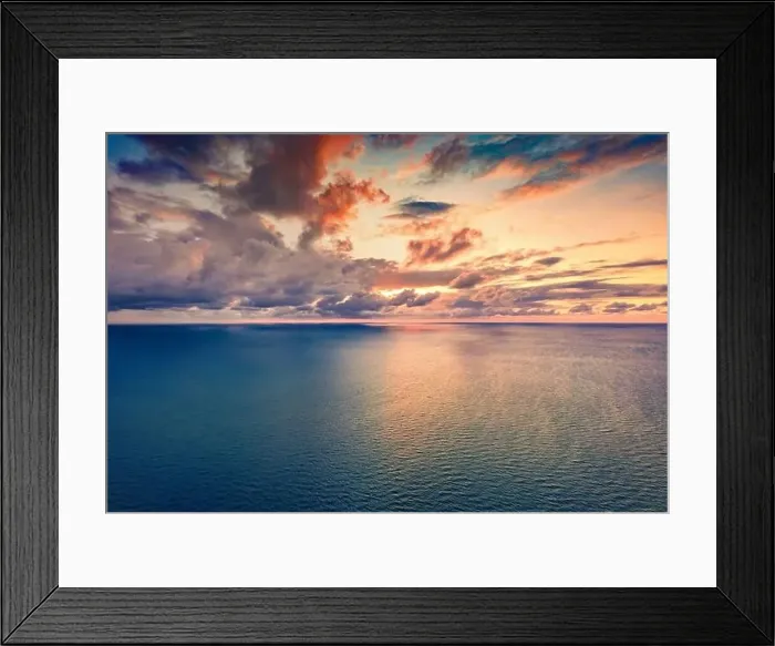 Framed Print : Aerial spring seascape of Adriatic sea Framed Print : Aerial spring seascape of Adriatic sea