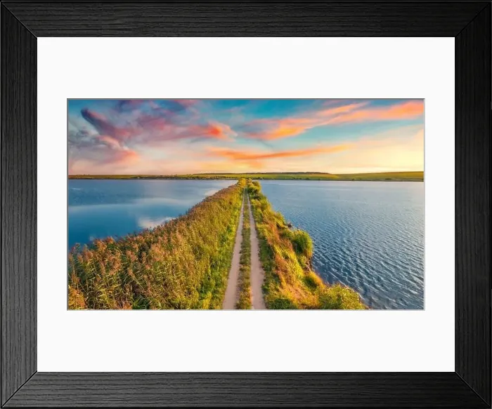 Framed Print : Gorgeous summer sunrise on Vertelka lake Framed Print : Gorgeous summer sunrise on Vertelka lake