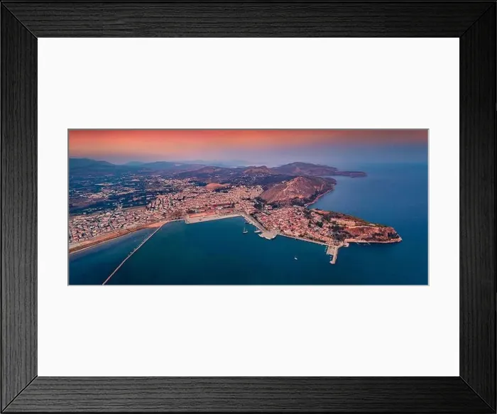 Framed Print : Panoramic summer cytiscape of Nafplion town Framed Print : Panoramic summer cytiscape of Nafplion town