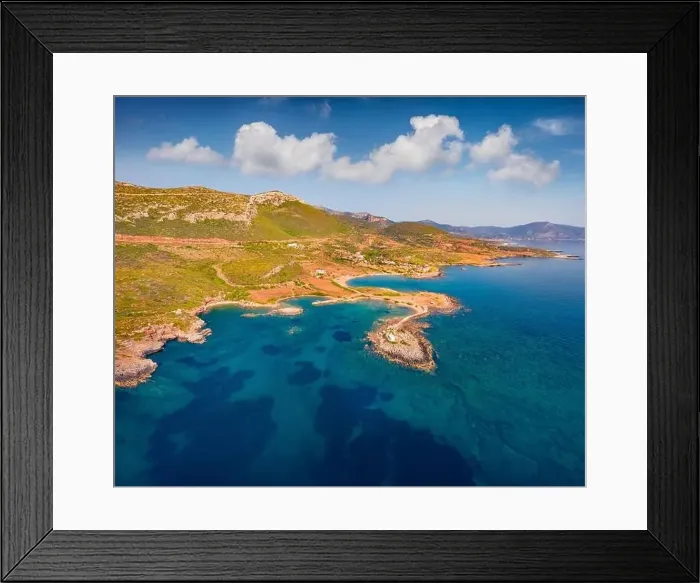Framed Print : View from flying drone of Saint Phocas church Framed Print : View from flying drone of Saint Phocas church