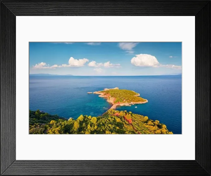 Framed Print : Aerial morning view of Saint Basil Beach Framed Print : Aerial morning view of Saint Basil Beach