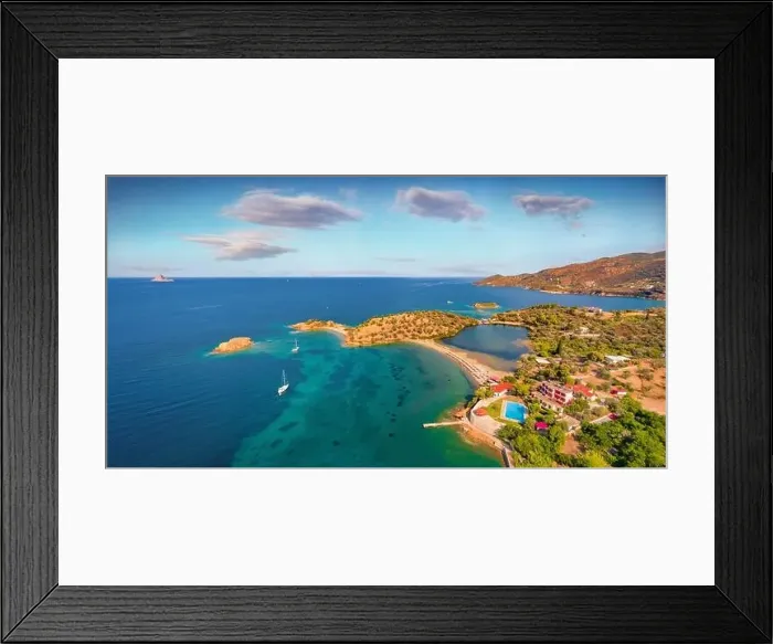 Framed Print : Incredible summer seascape of Mediterranean sea Framed Print : Incredible summer seascape of Mediterranean sea