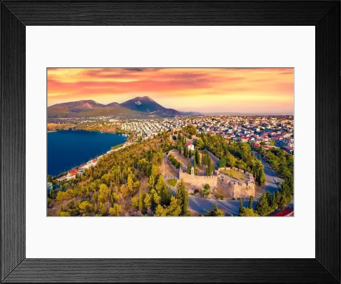 Framed Print : View from flying drone of Karababa Castle Framed Print : View from flying drone of Karababa Castle