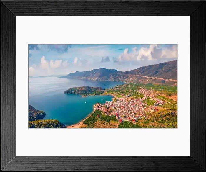 Framed Print : View from flying drone of Palaia Epidavros Framed Print : View from flying drone of Palaia Epidavros