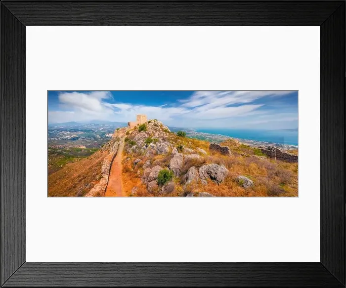 Framed Print : Panoramoc summer view of historical place - Acrocorinth Framed Print : Panoramoc summer view of historical place - Acrocorinth