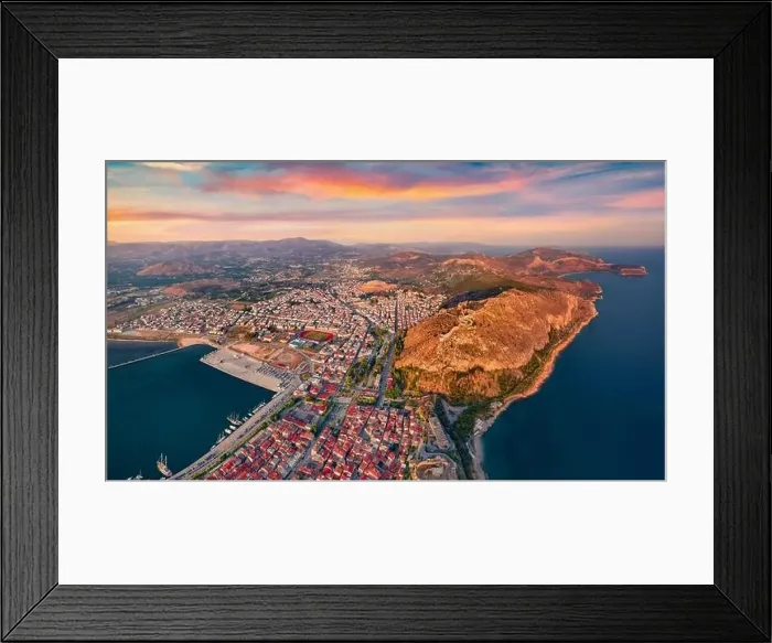 Framed Print : Am, azing sunset on Nafplion town Framed Print : Am, azing sunset on Nafplion town
