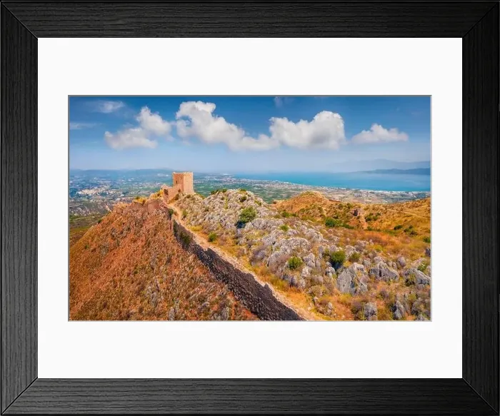 Framed Print : Colorful summer view of historical place - Acrocorinth Framed Print : Colorful summer view of historical place - Acrocorinth
