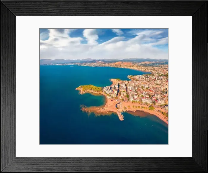 Framed Print : Amazing summer cityscape of Chalcis town Framed Print : Amazing summer cityscape of Chalcis town