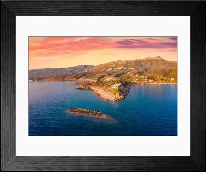 Framed Print : View from flying drone of Agia Paraskevi Church Framed Print : View from flying drone of Agia Paraskevi Church