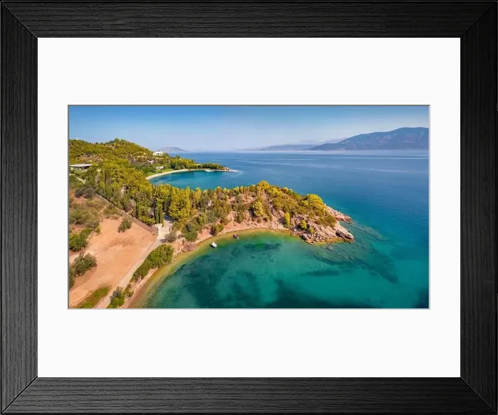 Framed Print : View from flying drone of Thini village Framed Print : View from flying drone of Thini village