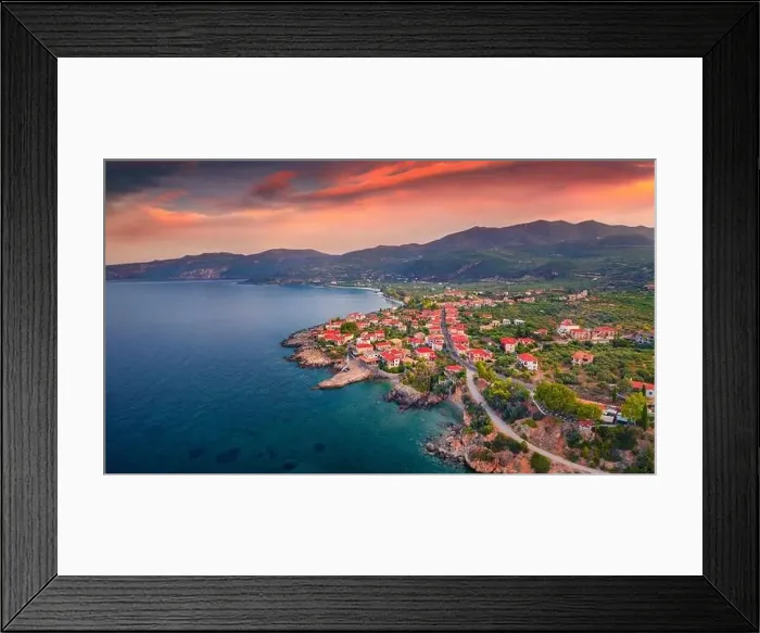 Framed Print : Astonishing summer view of Kardamyli port Framed Print : Astonishing summer view of Kardamyli port