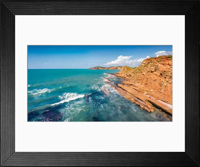 Framed Print : Splendid spring view from flying drone of Dalan and Voge hiking area Framed Print : Splendid spring view from flying drone of Dalan and Voge hiking area
