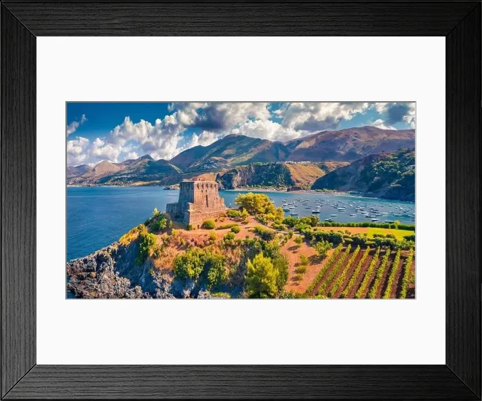 Framed Print : Fantastic summer view from flying drone of historical place - Crawford Tower Framed Print : Fantastic summer view from flying drone of historical place - Crawford Tower