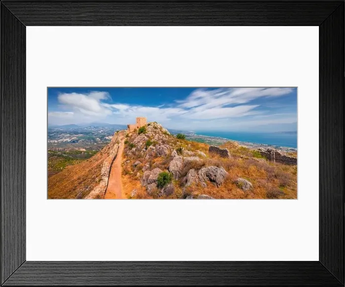 Framed Print : Panoramoc summer view of historical place - Acrocorinth Framed Print : Panoramoc summer view of historical place - Acrocorinth