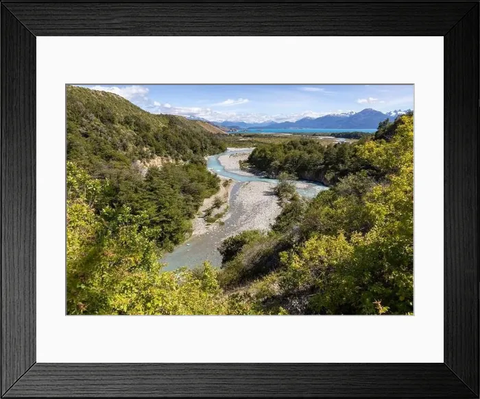 Framed Print : Turquoise creek flowing to the beautiful Lago General Carrera in southern Chile - Traveling the Carretera Austral Framed Print : Turquoise creek flowing to the beautiful Lago General Carrera in southern Chile - Traveling the Carretera Austral