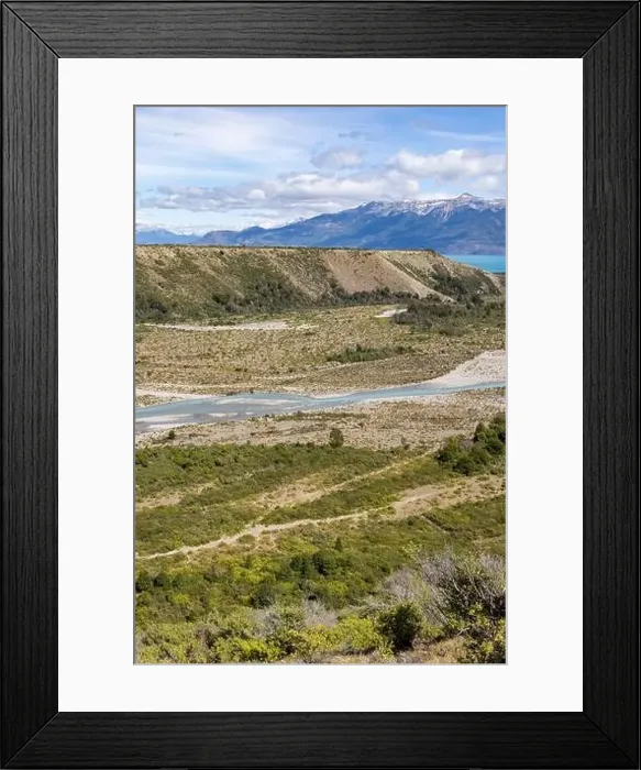 Framed Print : Turquoise creek flowing to the beautiful Lago General Carrera in southern Chile - Traveling the Carretera Austral Framed Print : Turquoise creek flowing to the beautiful Lago General Carrera in southern Chile - Traveling the Carretera Austral