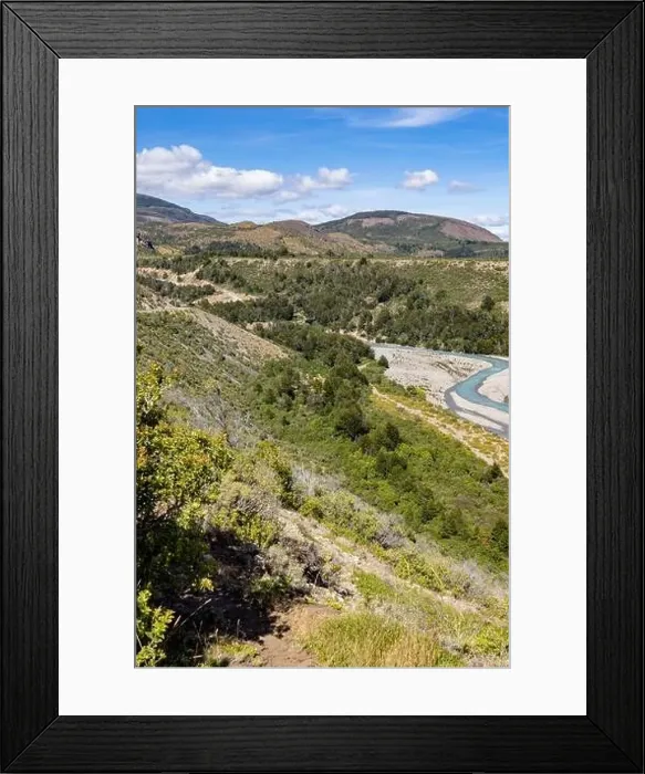 Framed Print : Turquoise creek flowing to the beautiful Lago General Carrera in southern Chile - Traveling the Carretera Austral Framed Print : Turquoise creek flowing to the beautiful Lago General Carrera in southern Chile - Traveling the Carretera Austral