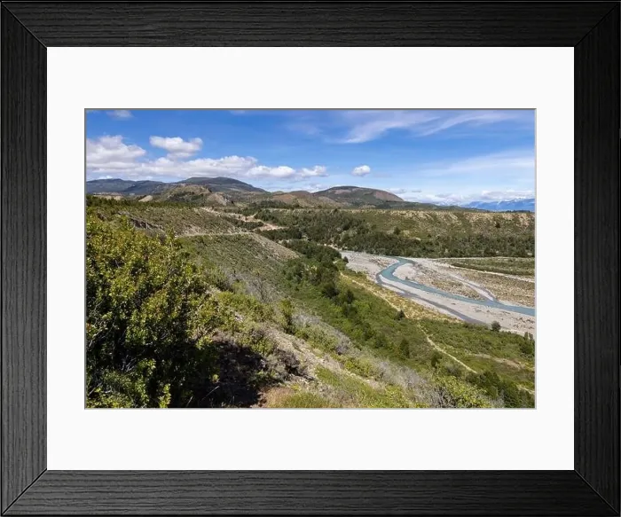 Framed Print : Turquoise creek flowing to the beautiful Lago General Carrera in southern Chile - Traveling the Carretera Austral Framed Print : Turquoise creek flowing to the beautiful Lago General Carrera in southern Chile - Traveling the Carretera Austral
